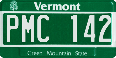 VT license plate PMC142