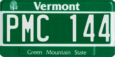 VT license plate PMC144