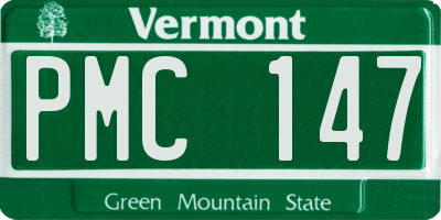 VT license plate PMC147