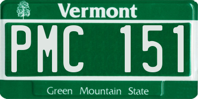VT license plate PMC151