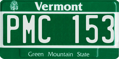 VT license plate PMC153