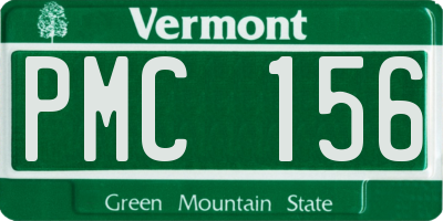 VT license plate PMC156