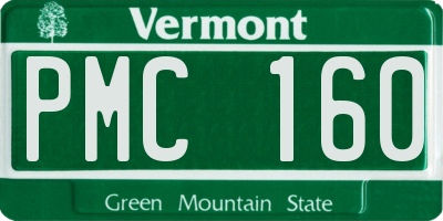 VT license plate PMC160