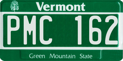 VT license plate PMC162