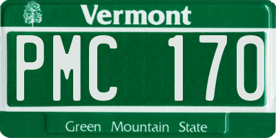 VT license plate PMC170