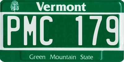 VT license plate PMC179