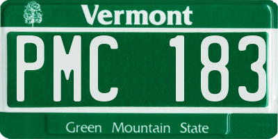 VT license plate PMC183