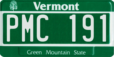 VT license plate PMC191