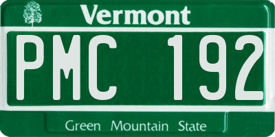 VT license plate PMC192