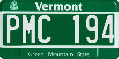 VT license plate PMC194