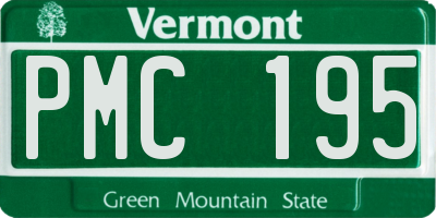 VT license plate PMC195
