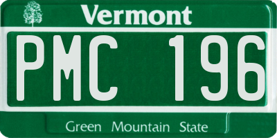 VT license plate PMC196