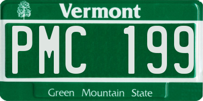 VT license plate PMC199