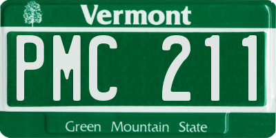 VT license plate PMC211