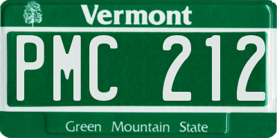 VT license plate PMC212
