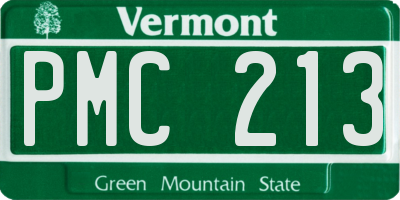 VT license plate PMC213