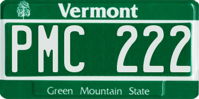 VT license plate PMC222