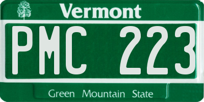 VT license plate PMC223