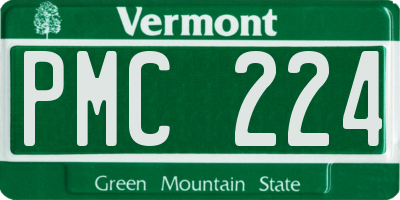 VT license plate PMC224