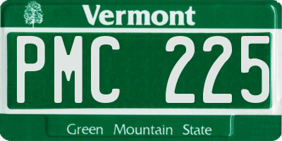 VT license plate PMC225