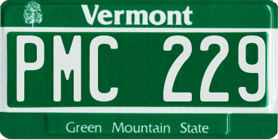 VT license plate PMC229