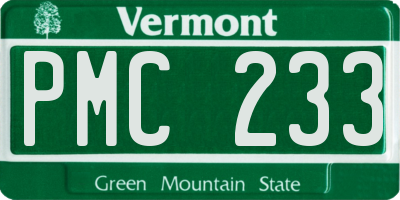 VT license plate PMC233