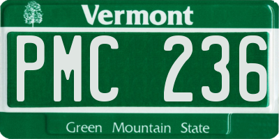 VT license plate PMC236