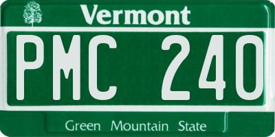 VT license plate PMC240