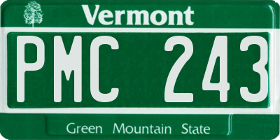 VT license plate PMC243