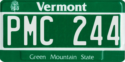 VT license plate PMC244