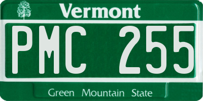 VT license plate PMC255