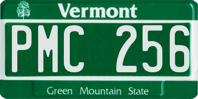 VT license plate PMC256