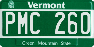 VT license plate PMC260