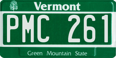 VT license plate PMC261