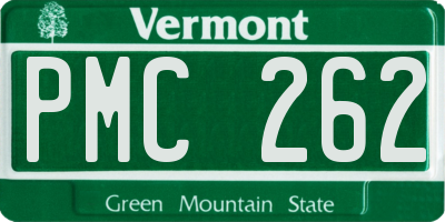 VT license plate PMC262
