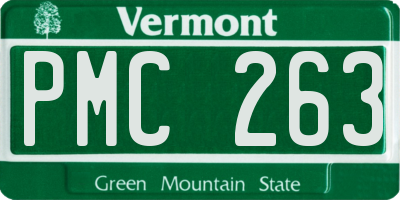VT license plate PMC263