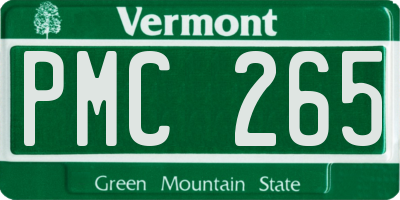VT license plate PMC265