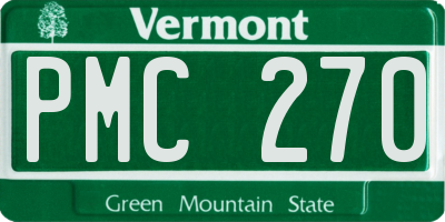 VT license plate PMC270
