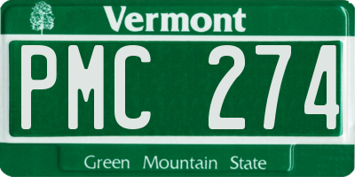 VT license plate PMC274