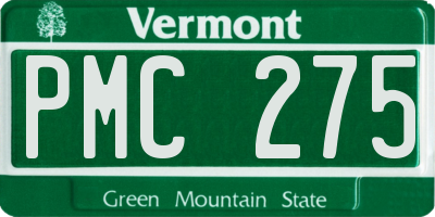 VT license plate PMC275
