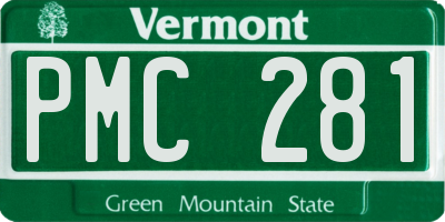 VT license plate PMC281