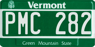 VT license plate PMC282