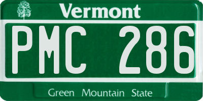 VT license plate PMC286