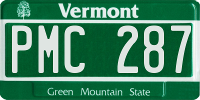 VT license plate PMC287