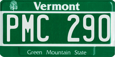 VT license plate PMC290