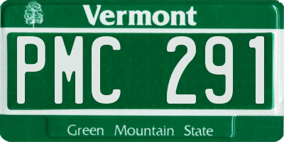 VT license plate PMC291