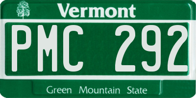 VT license plate PMC292