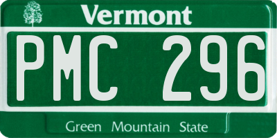 VT license plate PMC296