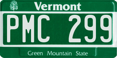 VT license plate PMC299