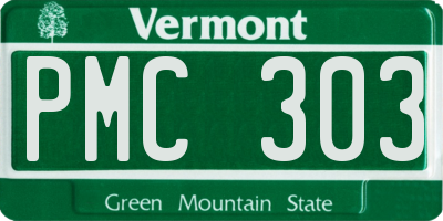 VT license plate PMC303